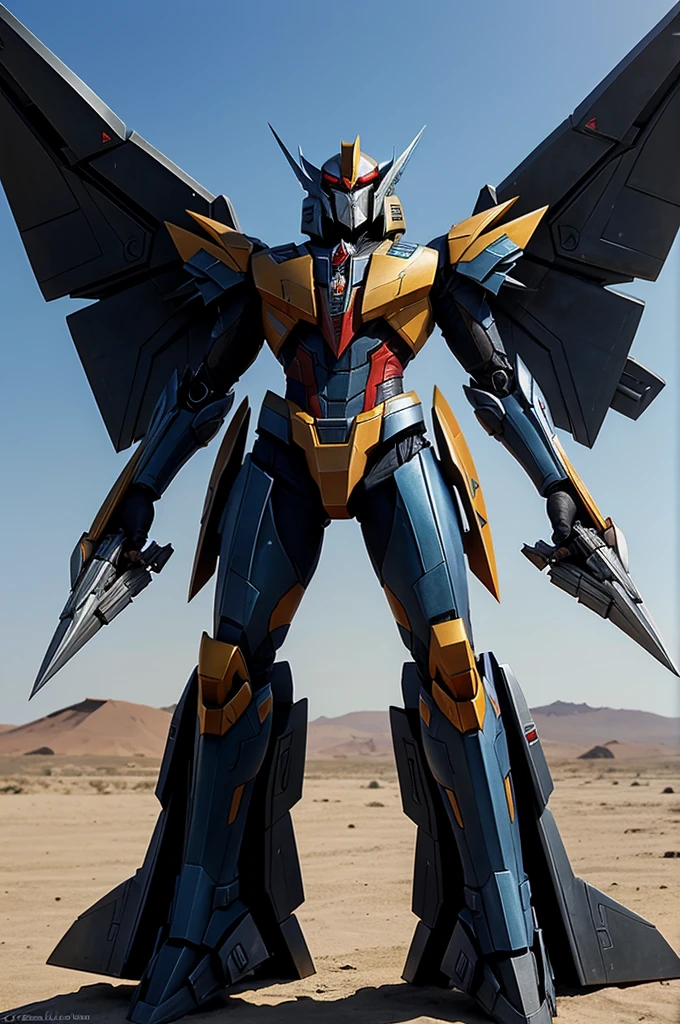 Draw a combination of starscream from bayverse and predaking from transformers prime