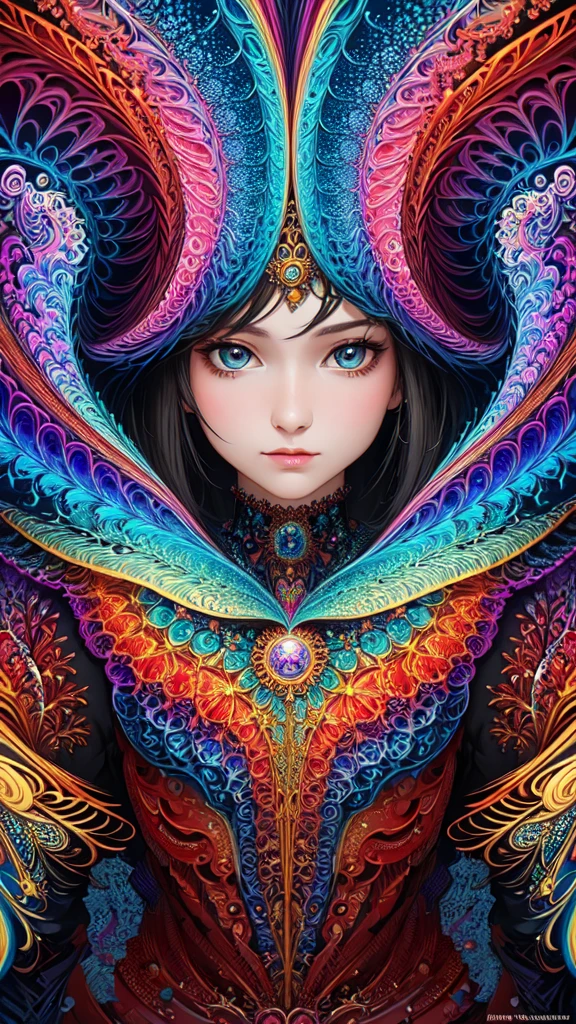 (masterpiece, top quality, best quality, official art, beautiful and aesthetic:1.2), (1girl), extreme detailed,(fractal art:1.3),colorful,highest detailed,