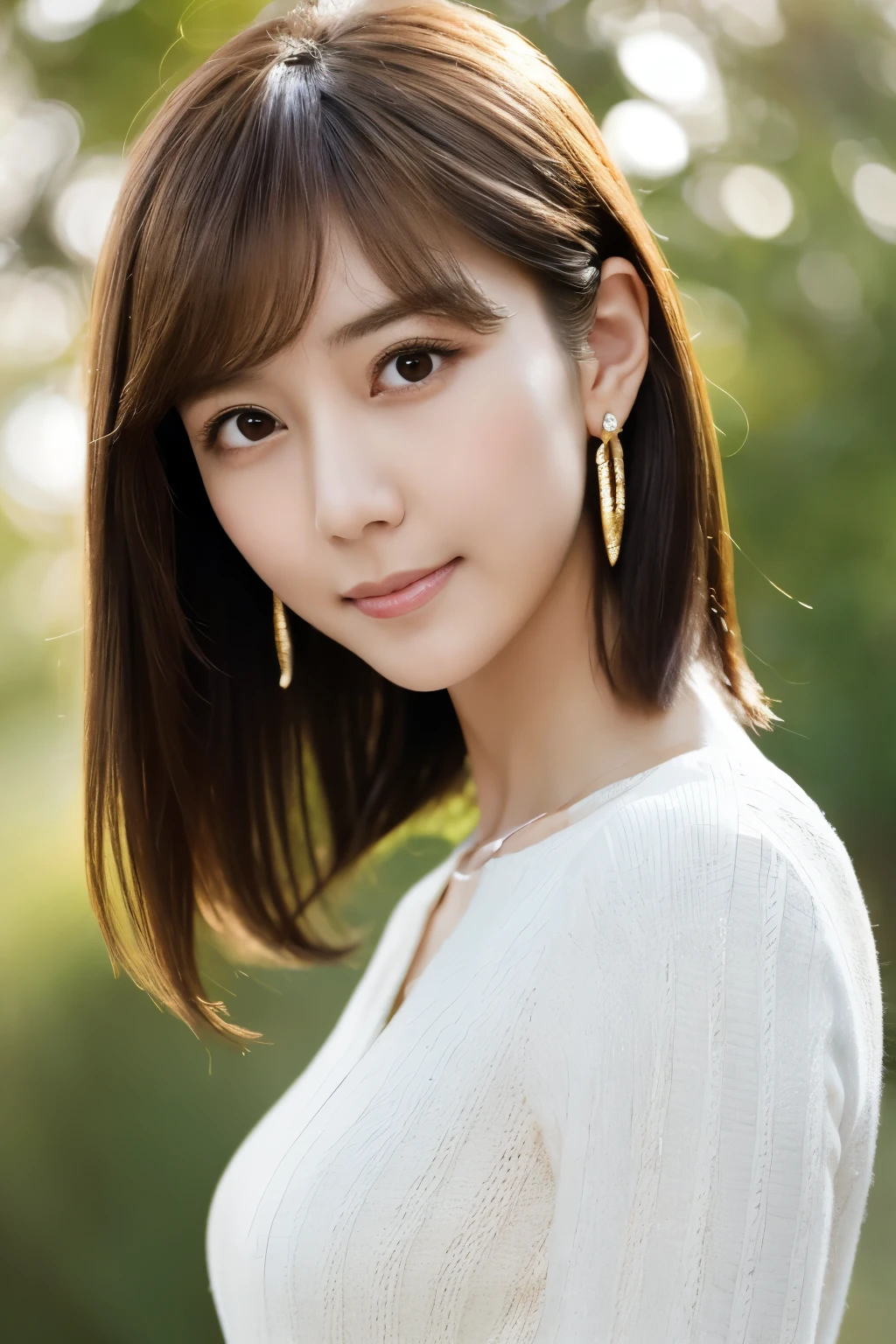 (8k, RAW photos, top quality, masterpiece: 1.2), ultra detailed, super resolution, (real photos: 1.37), portraits, high definition RAW color photos, professional photos, official art, highly detailed CG Unity 8k wallpapers, beautiful Japanese woman, {30|40} years old, highly detailed faces, Highly detailed eyes, highly detailed skin, Highly detailed nose, Highly detailed mouth, Perfect anatomy, Highly detailed background, Highly detailed clothing, One Girl, housewife, realistic body, white skin, radiant skin, slender body, very thin waist, handsome body, brown hair, {short|long} hair, (blunt bangs:1.2), cute face, slight smile, Realistic Face, outfits with a daring design, Earrings, Camera Gaze, Cowboy Shot, Standing Figure, Dynamic Lighting,