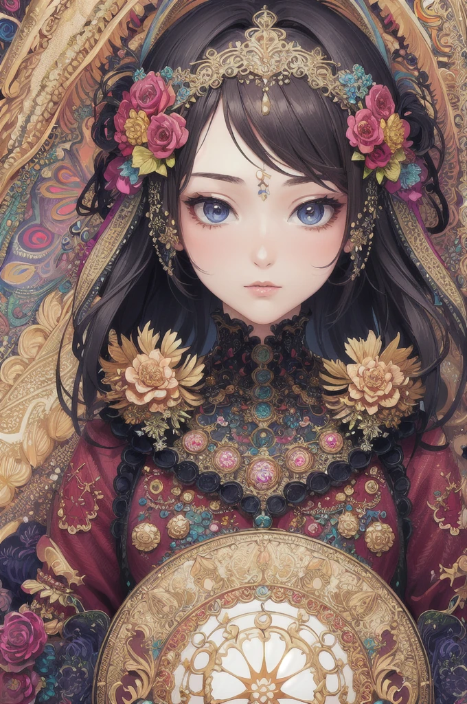 (masterpiece, top quality, best quality, official art, beautiful and aesthetic:1.2), (1girl), extreme detailed,(fractal art:1.3),colorful,highest detailed
