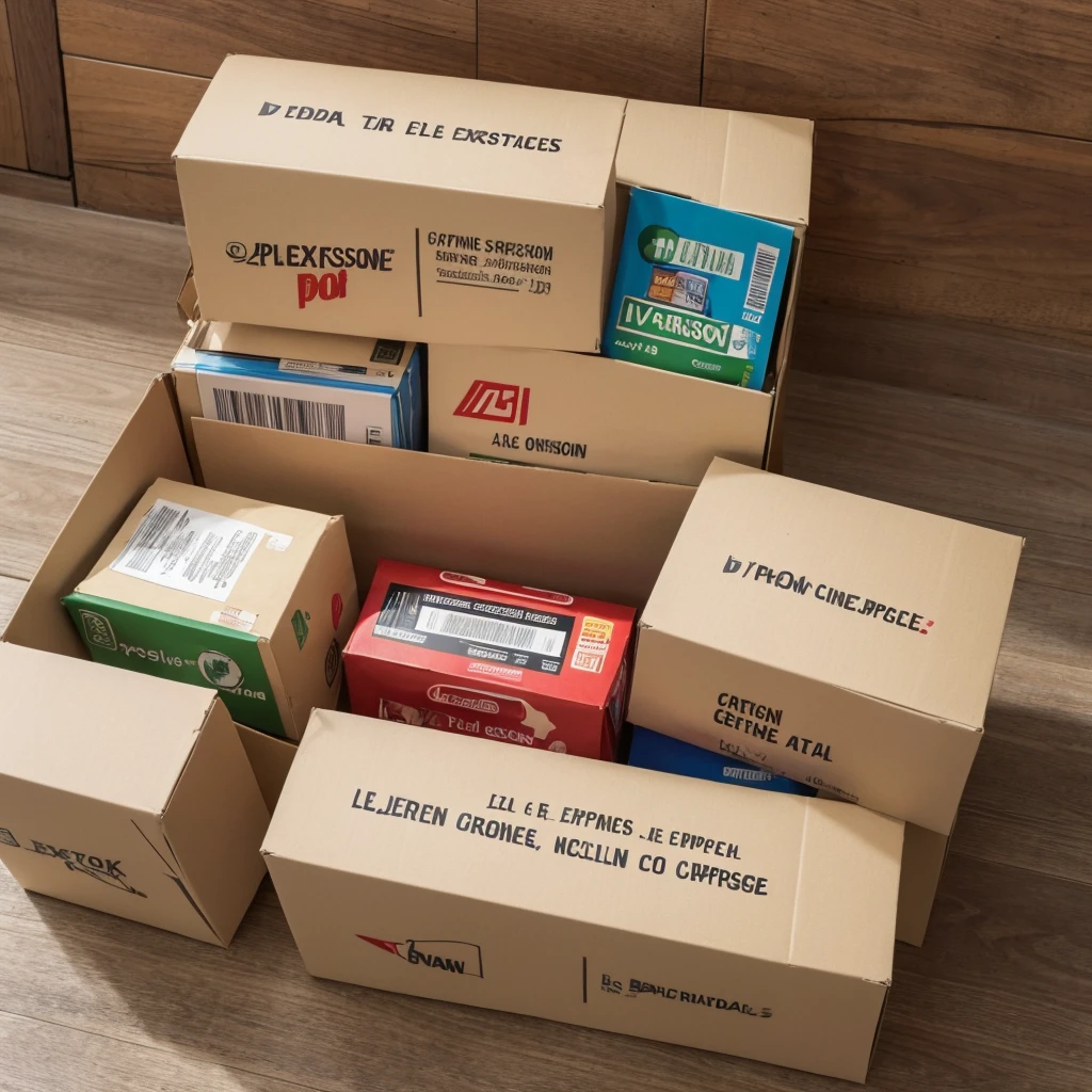 Un carton de livraison colis express 