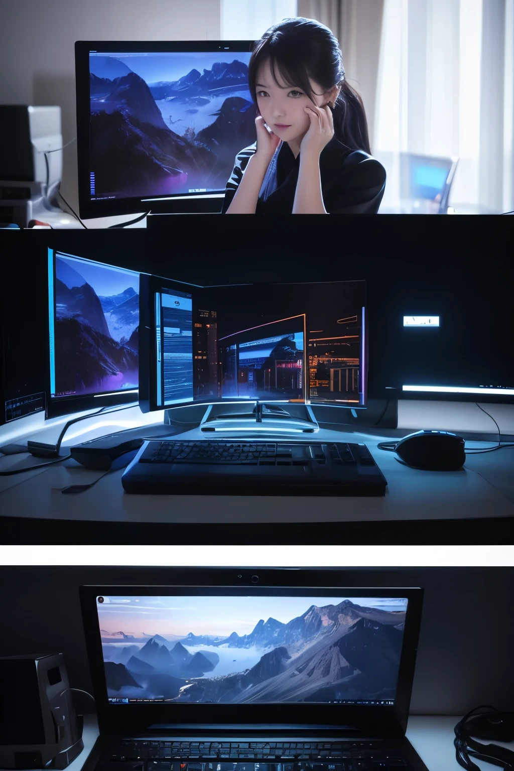 (8K, 4K, Highest quality, High resolution: 1.2), sf,computer、Department of IT、computer