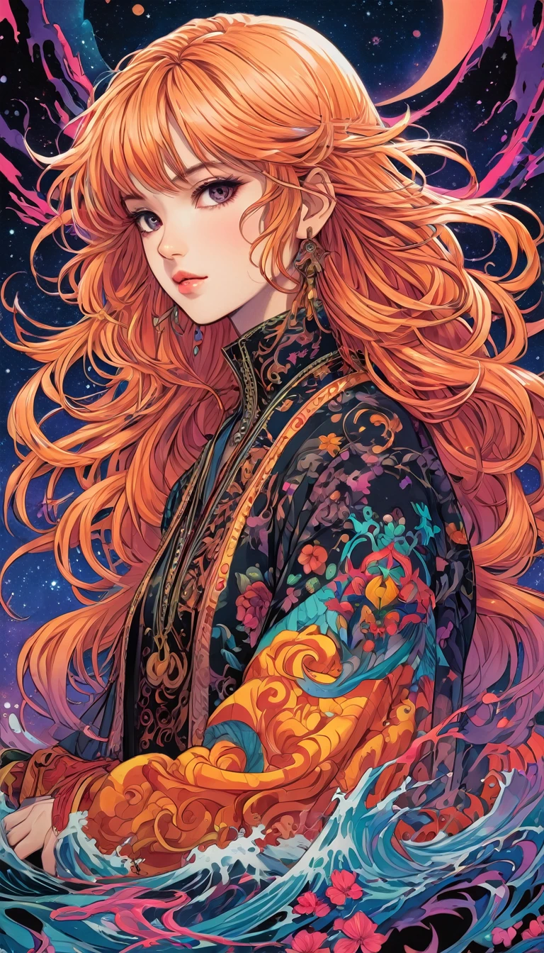 renaissance style anime artwork Suehiro Maruo, (80s style:0.65) (hand drawn, anime:1.2) (girl:0.8) , analogue vhs distortion, intricately detailed linework, vibrant colors, Hispanicore, Hisui Sugiura, Goth Art, Concept art, A Japanese artist showcasing his unique style in a hand-drawn illustration. The artwork features a girl with striking details and vibrant colors, reminiscent of an analogue VHS tape with distortion effects. The artist's signature intricate linework is evident throughout the piece, highlighting its complexity and attention to detail. This captivating artwork belongs to the Goth Art genre and bears the mark of Hisui Sugiura, one of the most celebrated artists in the Hispanicore movement. With assistance from Concept Art Assistant Suehiro Maruo, this masterpiece stands out for its original . anime style, key visual, vibrant, studio anime, highly detailed . realistic, perspective, light and shadow, religious or mythological themes, highly detailed