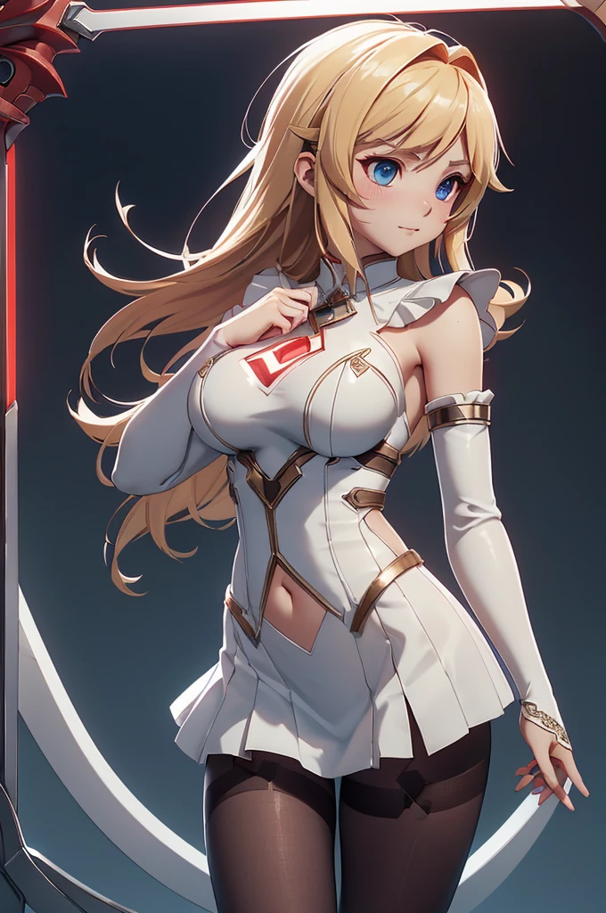 (Asuna1.5),white armour,shoulder,sweating,armoured tag skirt,long gloves,thigh high boots