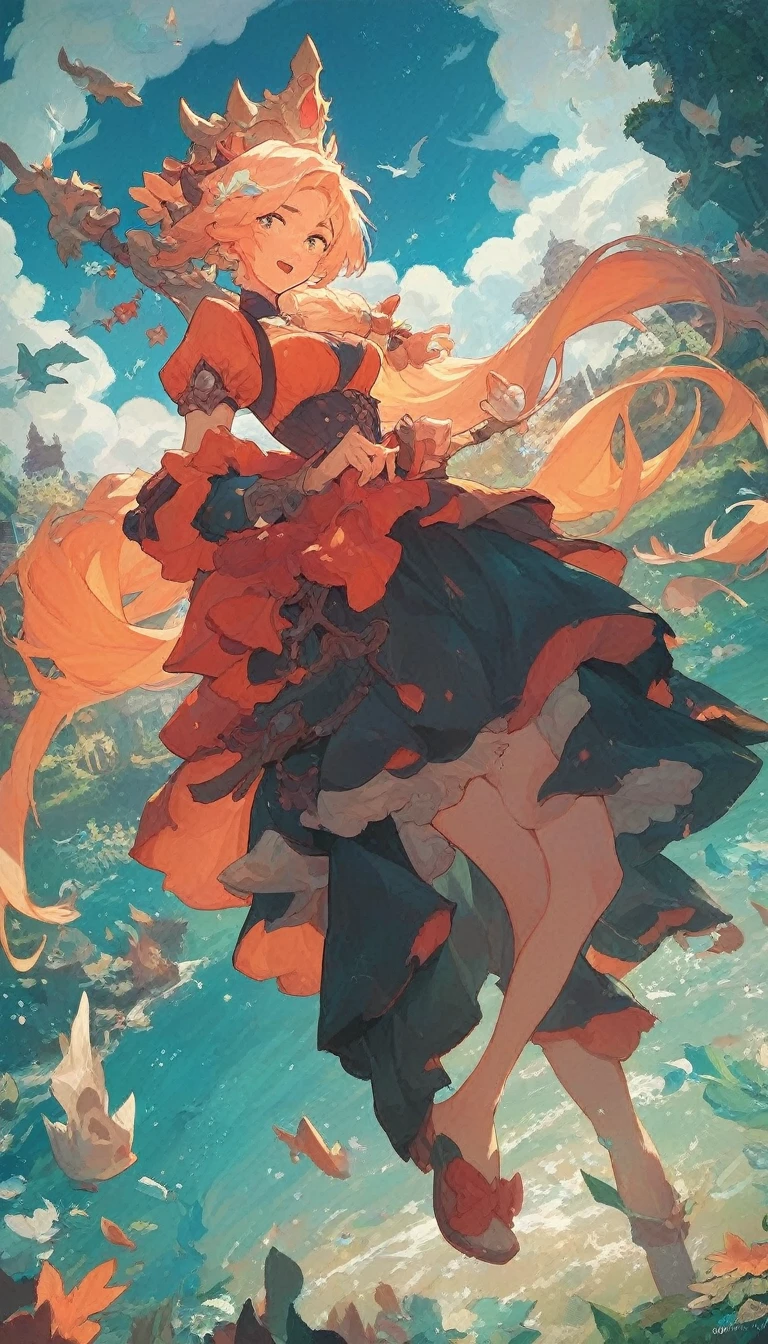 Best quality, Super detailed illustration, Warm colors, perfect lighting, perfect detail ,Cute girl sea monster
