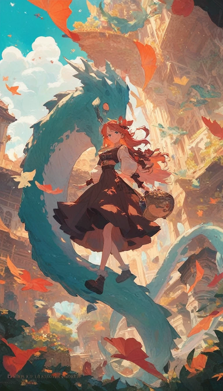 Best quality, Super detailed illustration, Warm colors, perfect lighting, perfect detail ,Cute girl sea monster