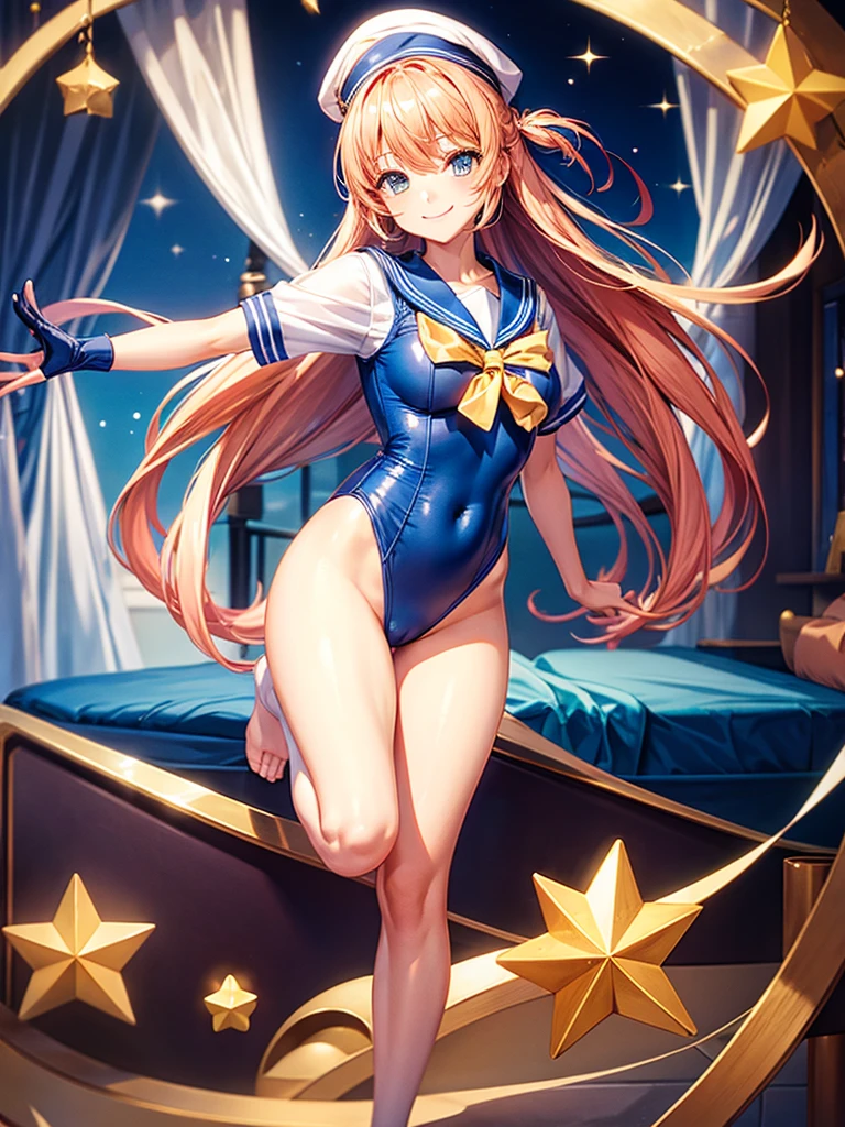 Highest quality,Highest Resolution,Sailor Leotard,High leg,smile,Bedroom,