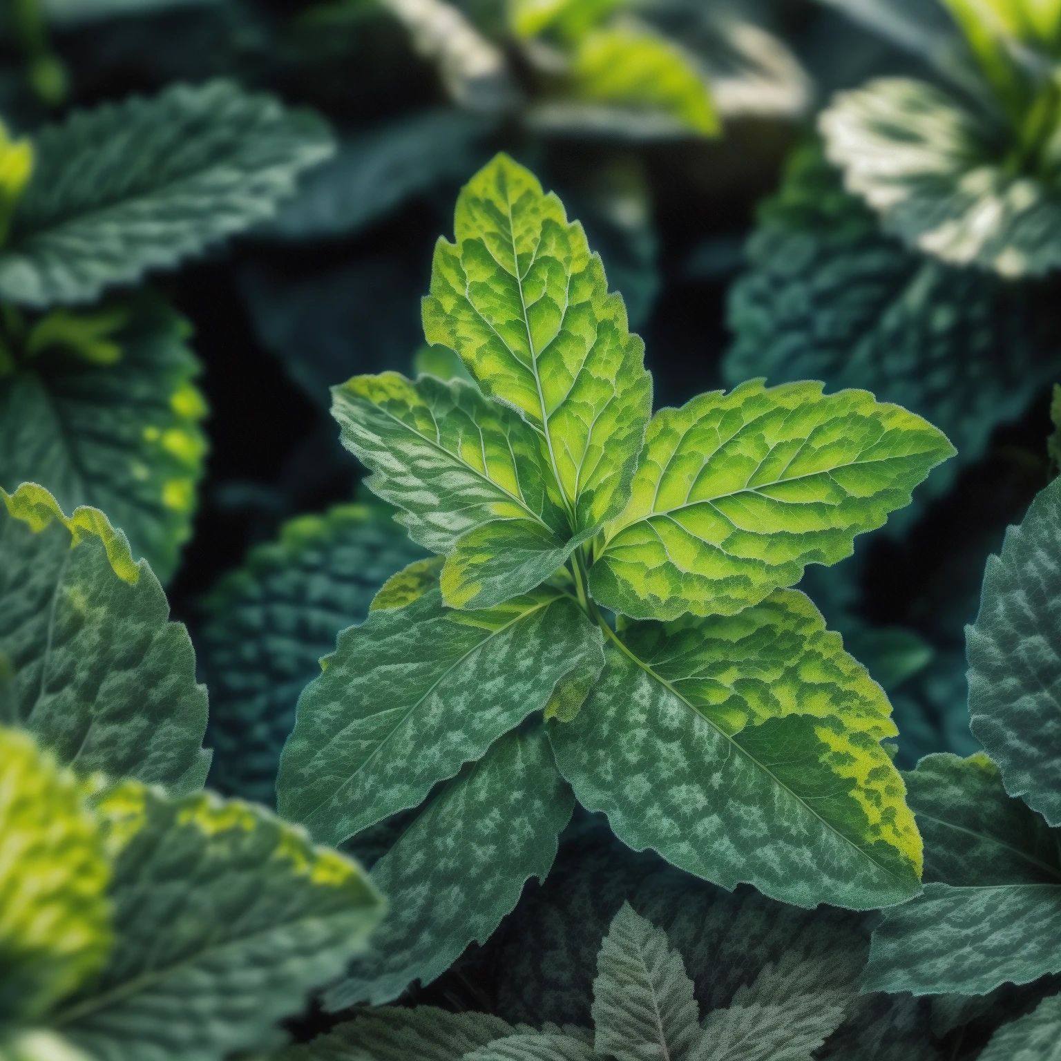 Close-up of a green leaf plant，A few leaves, As leaves, Shot with Sony Alpha 1 camera, Shot with Nikon Z9, As higlights, As, author：Adam Malchinsky, Shot with Canon EOS R 6, Shot with Sony Alpha 9, author：Daniel Lisk, glowing As face, Shot with Canon EOS R5