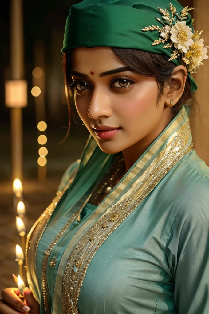 Rod pe barish ho rahi hai or rod ke pass me light lagi hai 