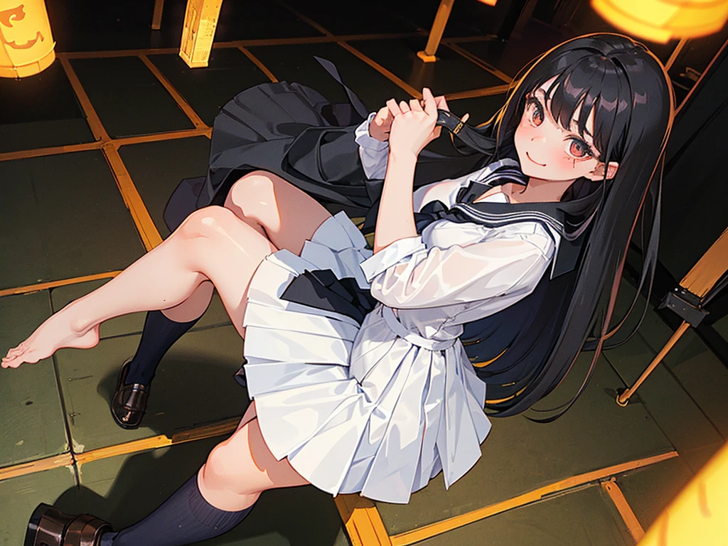 (lying,on back:1.4), (facial profile:1.3), (lie supine,spread legs:1.3), (urine puddle:1.3), ((dead girl)), shoot from above,
BREAK
(ultra-detailed,absurdres,absolutely resolution,highres:1.3),
(prison cell,stone construction,cracks:1.4), (indoors,abandoned building,urbex:1.3), ((dark theme)),
1girl, solo, clothes reflecting light, cinematic lighting, BREAK
(((lace panties,white panties,lace-trimmed,frills))), wearing panties, BREAK
(((peeing self))), (dripping urine:1.4),
A lot of urine is overflowing from her crotch,
((wet panties,urine_stain))
(urine:1.3), ((peeing)), BREAK
(crying,streaming tears):1.3, (embarrassed,nose blush), (((clenched teeth))), (closed mouth):1.3,
(Elise Schwarzer,blunt bangs,black hair,very long hair,hair ornament,jewelry:1.3), pearl earrings, BREAK
(Elise Schwarzer,blue dress,long sleeves,white sleeves,blue bowtie,white skirt,frills,frill-trimmed,blue over skirt:1.3), blue vest, BREAK
(wearing white boots:1.3), long boots, high heels,