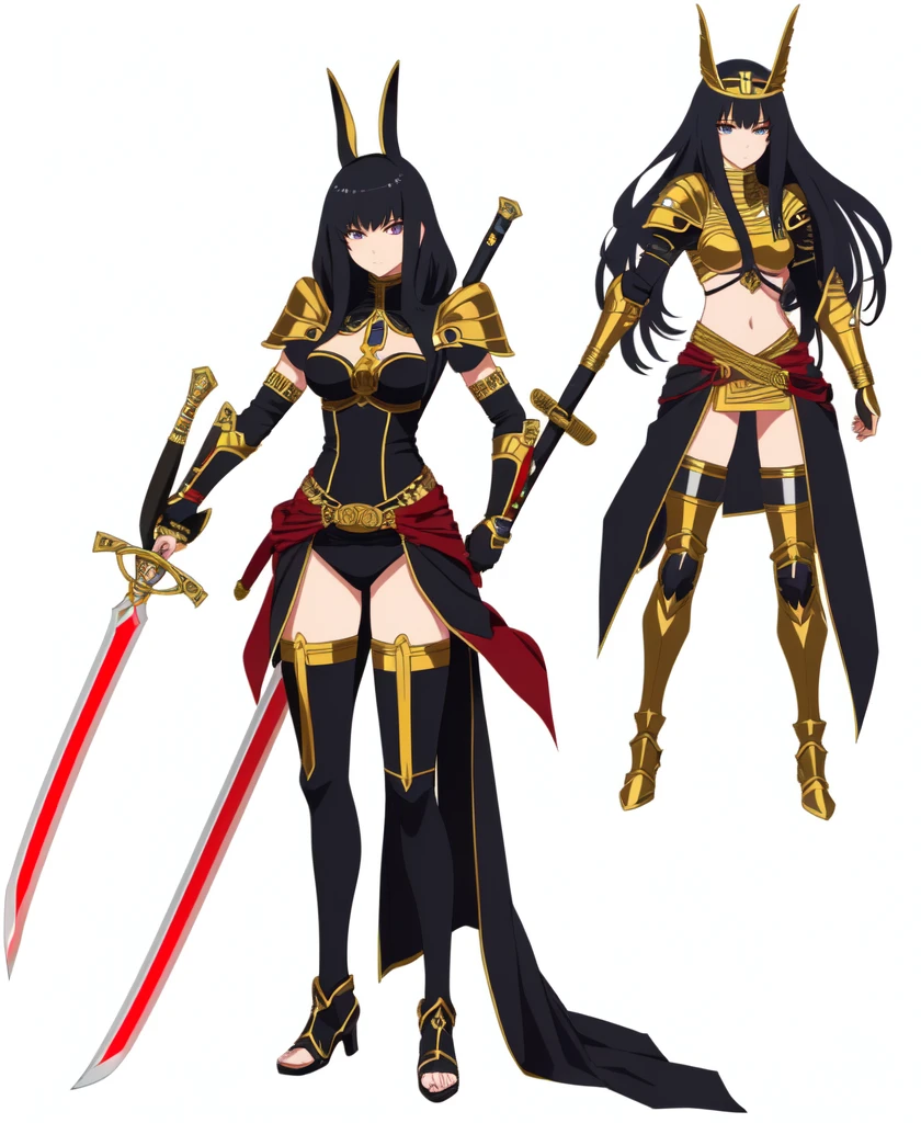 1girl、Dynamic composition、[17277fbe68]、(masterpiece, Highest quality), Super detailed, Anime Style, whole body, alone, cyberpunk soldier girl, Men wearing red and black military uniforms and hats, Fluttering Cape, Black hair and red eyes, Male Beauty, Holding a saber and a pistol, Wear long boots, Supernatural red and black flames, Karate fighting poses, Standing in the wasteland, Digital Painting, 8K high resolution, Art Station Trends, White Background, whole body,