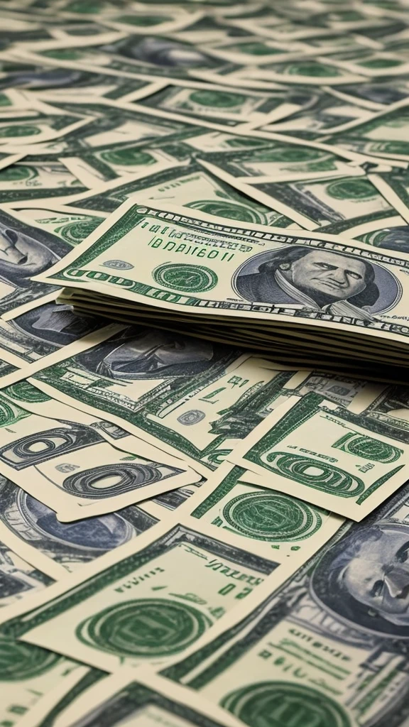 Money is falling from the sky.