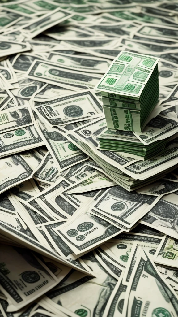 Money is falling from the sky.
