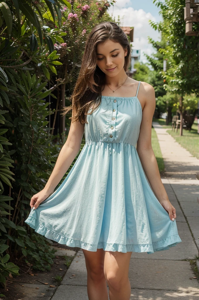Short, flowy dress for summer