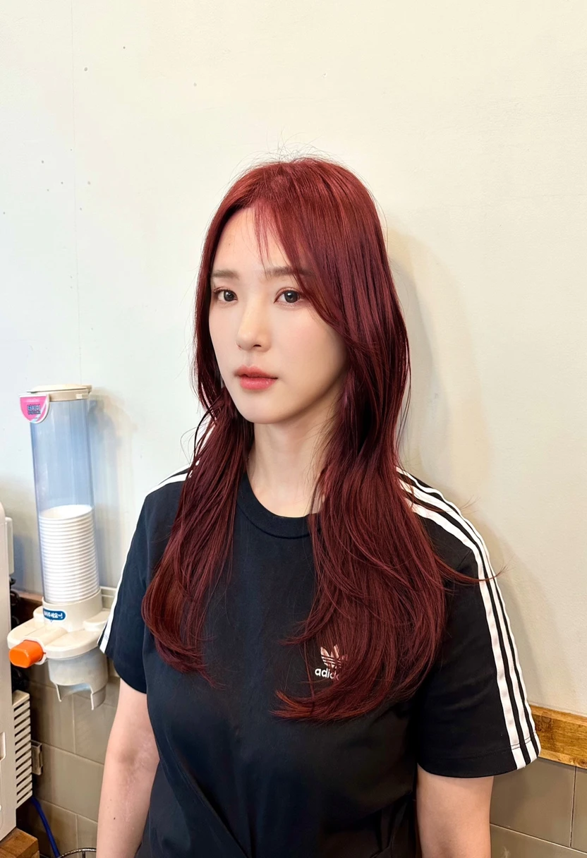 Best Quality, 8k, Masterpiece, (Portrait: 1.3), (photo realistic:1.4), (hyper realistic:1.4), 
Sharp Focus, looking at viewer, (smoother lighting:1.1), (increase cinematic lighting quality:0.9), 
realistic lighting, backlighting, light on face, ray trace, (brightening light:1.2), (Increase quality:1.4), sharp detail,
 (best quality real texture skin:1.4), finely detailed eyes, black_eyes, finely detailed face, 25 year old Korean woman
