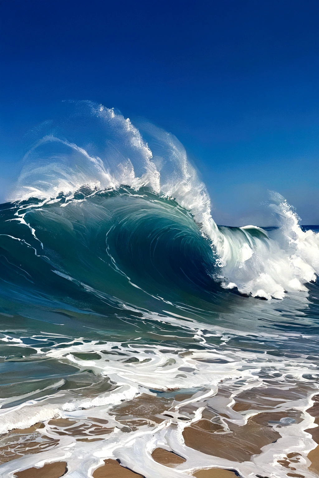 masterpiece、Highest quality、（extremely detailed CG unit8k wallpaper）、（Highest quality）、（Best Illustration）、（Best shadow）、Ridiculous details、Realistic light、Ultra-long-range vision，Waves，surf，Summer style，Beach，Beautiful and delicate halo
