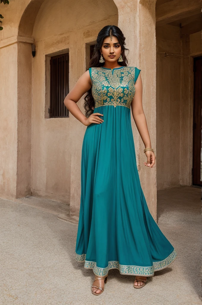 6 ft big breasted beautiful indian girl in frock.