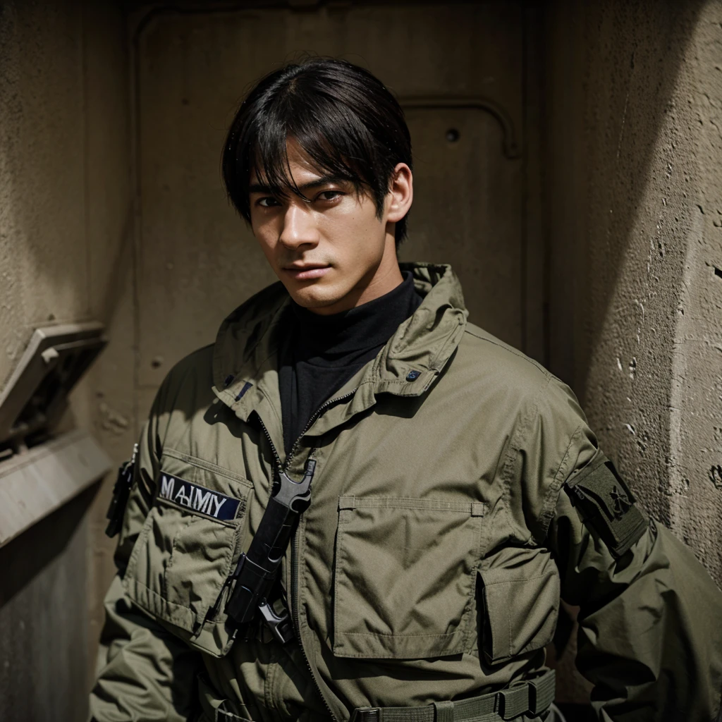 Anime military cool man