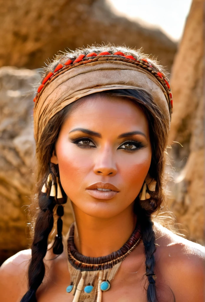 Beautiful woman from the stone age