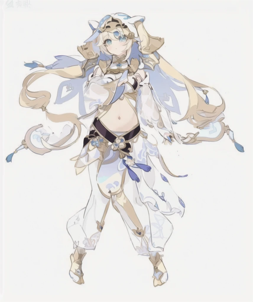 Anime character design of a woman with a sword and armor, Genshin Impact impact character, Anime Goddess, Suitable for whole body, Clear clothing design, keqing from Genshin Impact impact, Genshin Impact, Adaptable personality, Anime character design, Genshin Impact impact style, Clear Eyes concept art, Egyptian dancer, exotic, Multiple Actions