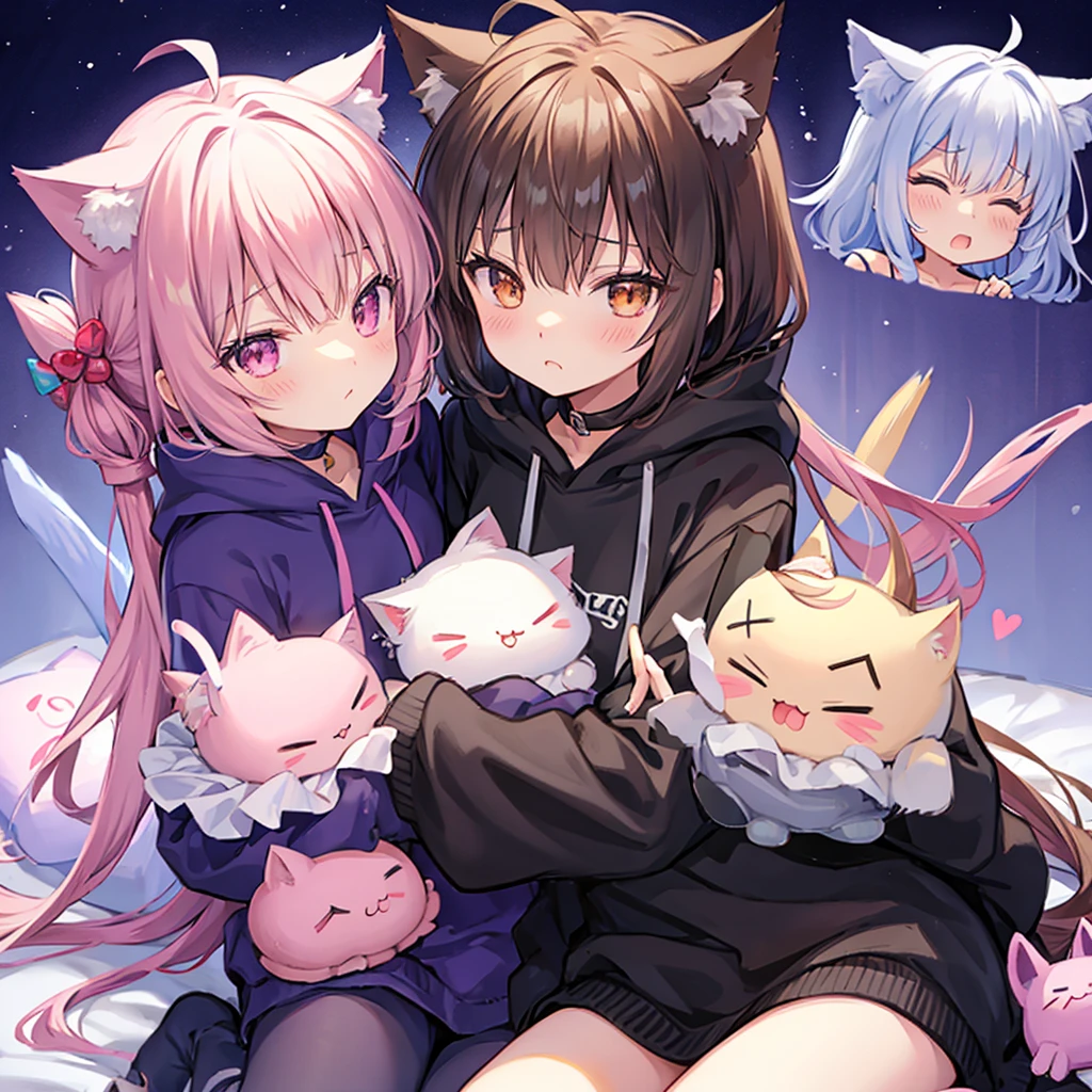 Hoodie with cat ears, Lovey-dovey、Brother、Shyly、soisoiwa、blush、avert your eyes、Mofumofu、Oxytocin