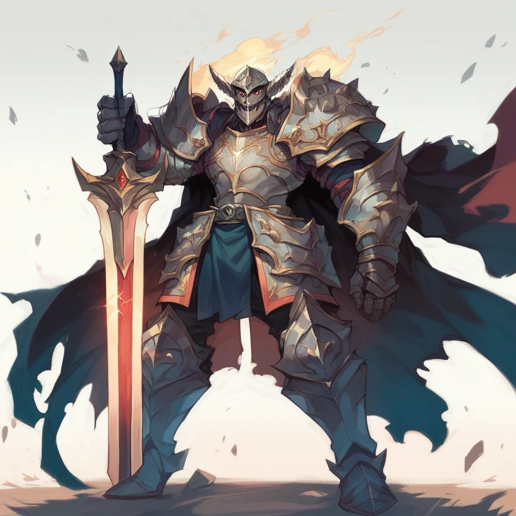 Changes the armor color to scarlet red, change the color of the sword to black and add zombies in the background