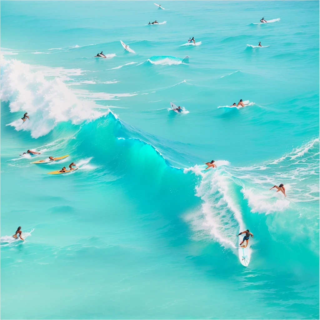 surfers are riding the wave in the ocean on their surfboards, Vision，surf, 站在surf板上, surf摄影, Turquoise Ocean, dream wave aesthetic, turquoise water, A lot of oceans, ((wave, Amazing wallpapers, Stunning visuals, Ocean Tide, A photo of the ocean, soaring wave, azure wave of water, Blue water, swim in the sea, clear blue water，surf，Summer style，Beach