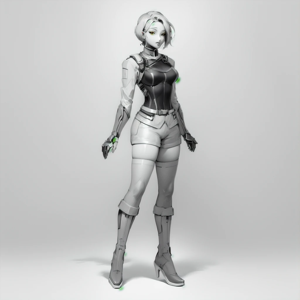 Enhance render style, grey color scheme, monochrome
