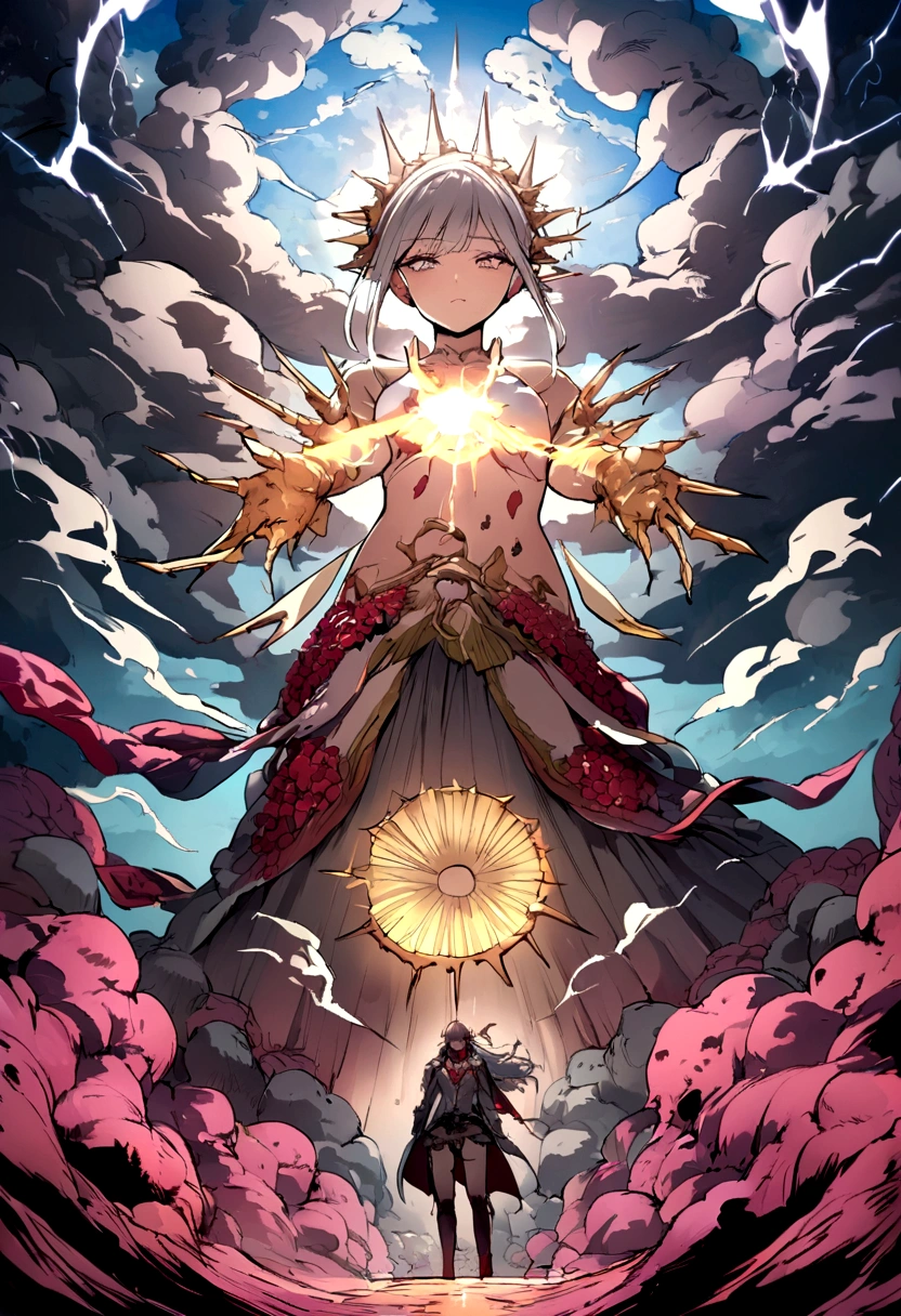 Thousand-Armed Kannon、Super Beauty、god、colorful、20age、Beauty、Sky、thunder
