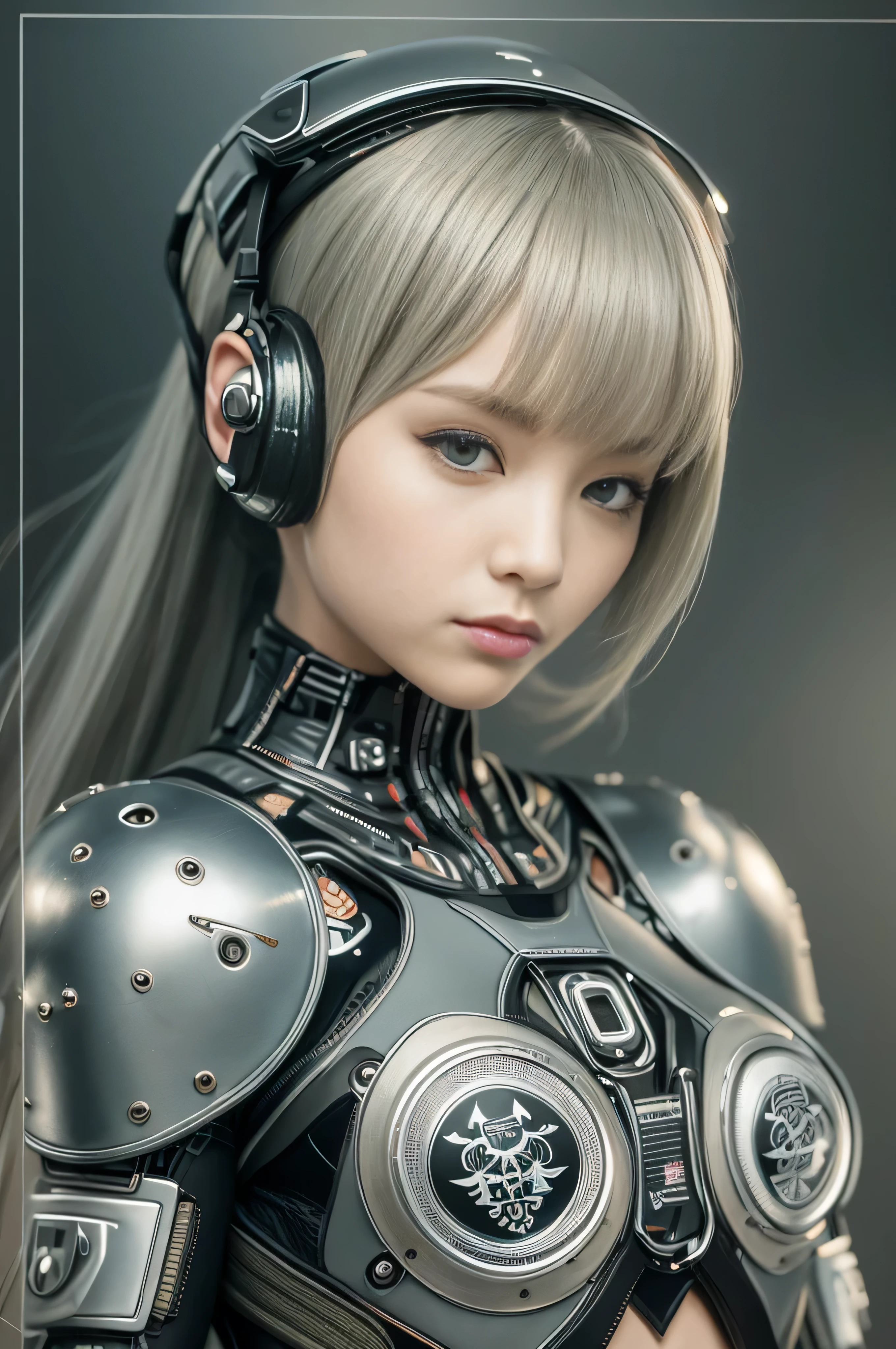 high quality, masterpiece, Two close friends, Beautiful teenage girl, skinny, small skinny girls, Cute girl face, You can see the bare skin next to her breasts, cyber punk, Wearing futuristic robotic tactical armor cyber punk suit with cutouts showing abs, An athletic body, Innocent, Playful, Famous Japanese actresses, Very beautiful face