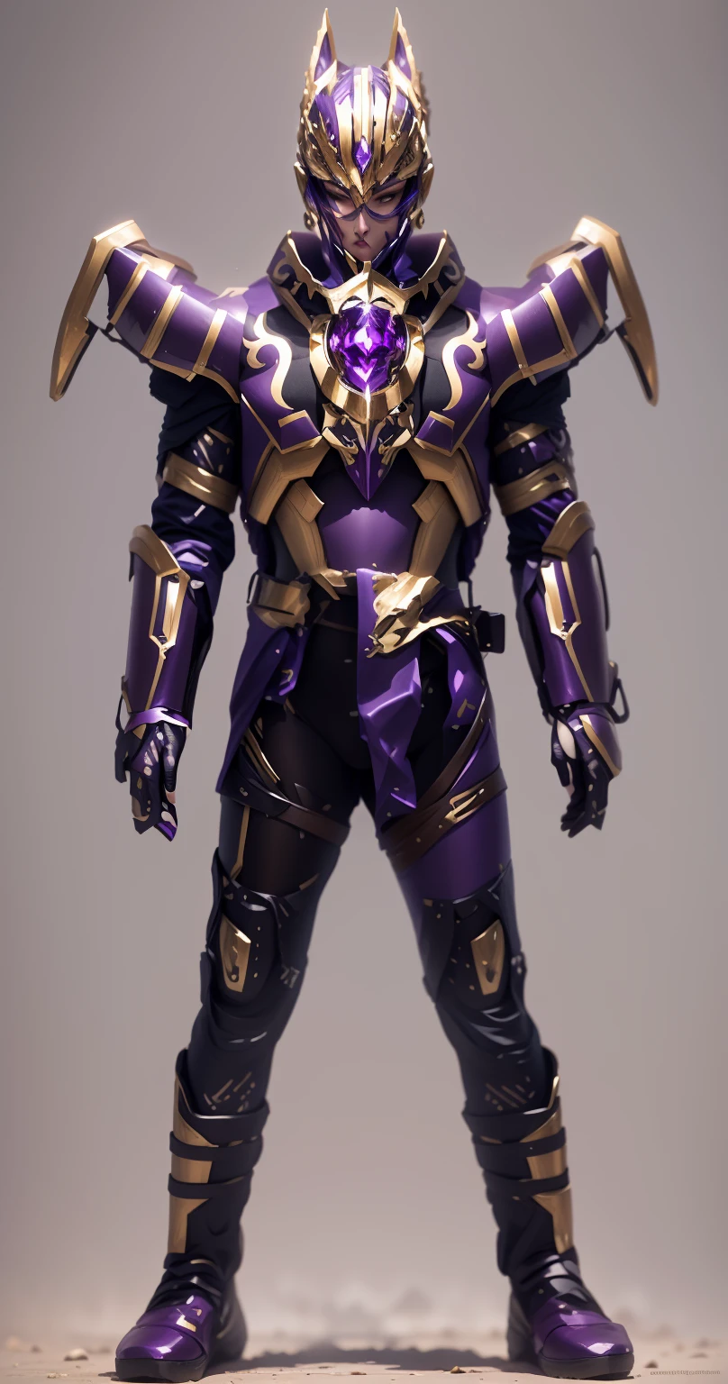 With an imperial sparkling effect,The color changes to purple and gold,Some purple and gold(Ensure its layering and armor texture,Purple is the main color,Add some gold for decoration,Adding some rune textures)