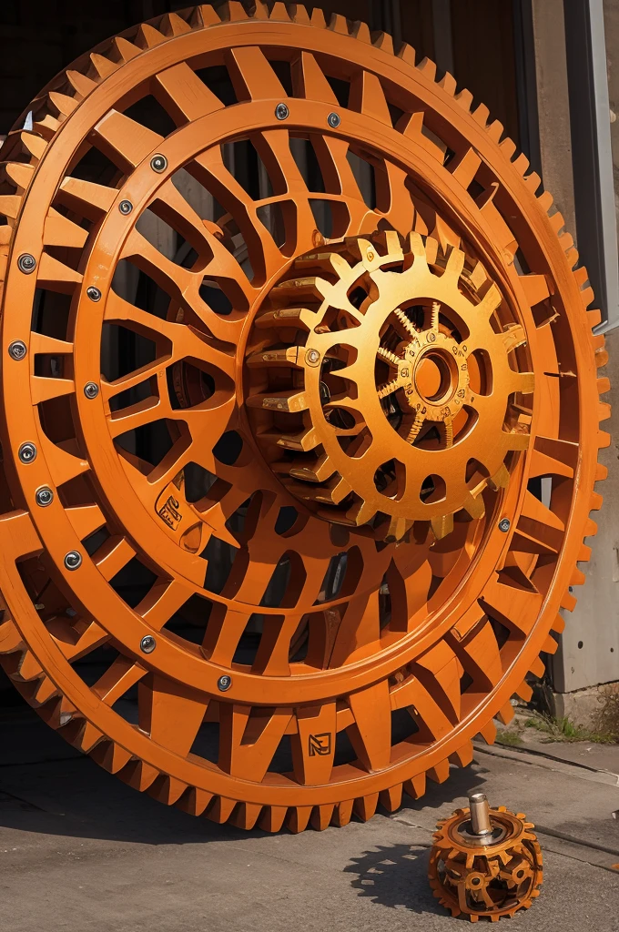 An orange made of gears