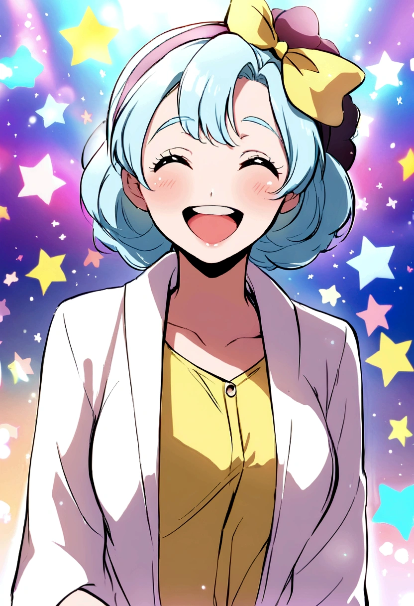 make a disney style anime, be 60 years old and very happy