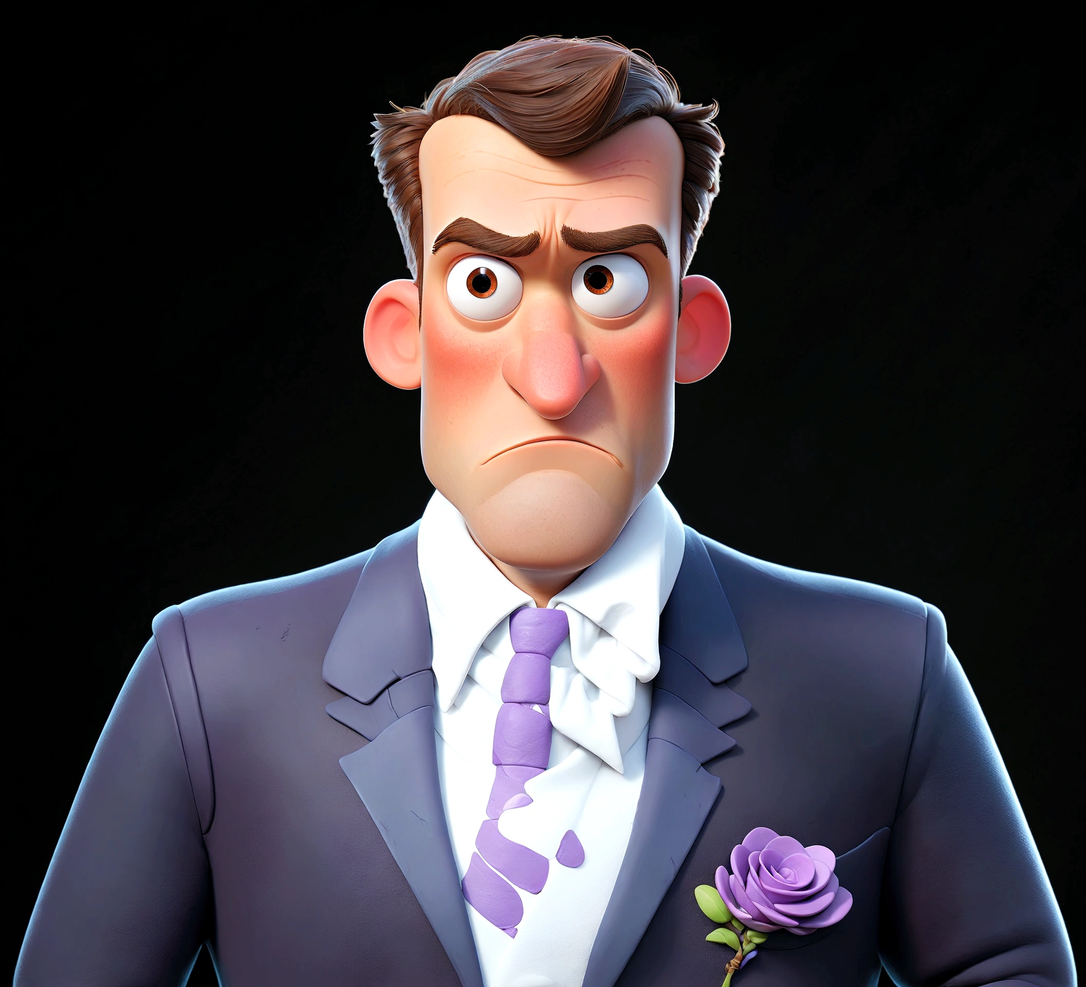 Smoothed detail, leaving the character like a PIXAR cartoon figurine. Makes the details very animated.