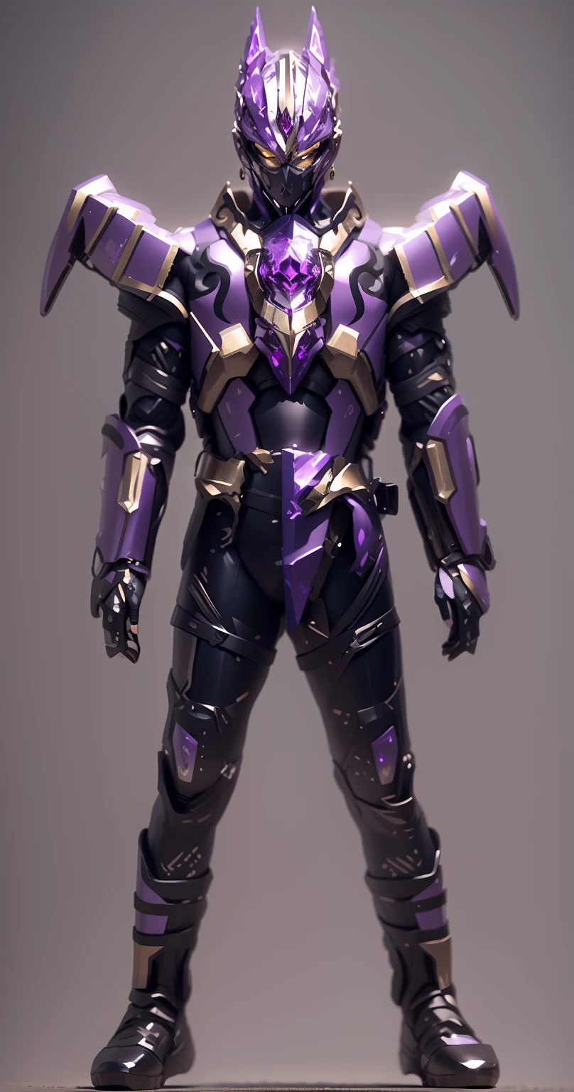 Legendary crystal texture，The color changes to purple and gold，Some purple and gold（Ensure its layering and armor texture，Purple is the main color，Add some gold for decoration，Adding some rune textures）