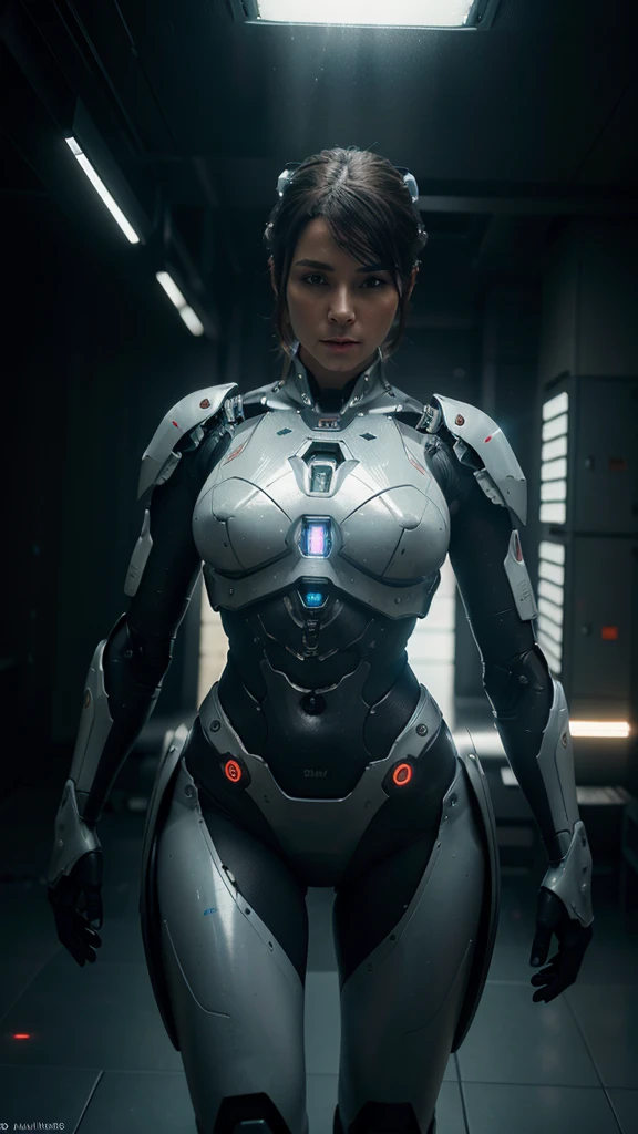 a photo of a robot, by Craig Mullins, intricate body, cell automata, beautiful digital unreal engine 5 , futuristic robot angel, glados, morphosis, vitruvian mecha, perfect android girl, houdini algorithm generative art, neural, 32k, UHD, cinematic chromatic, cinematic lighting, global illumination, chromatic light, photorealistic, ultra detailed, iluminación onírica, dramatic, low-key lighting on a mysterious, photorealistic , ultra photoreal , ultra detailed, intricate details.