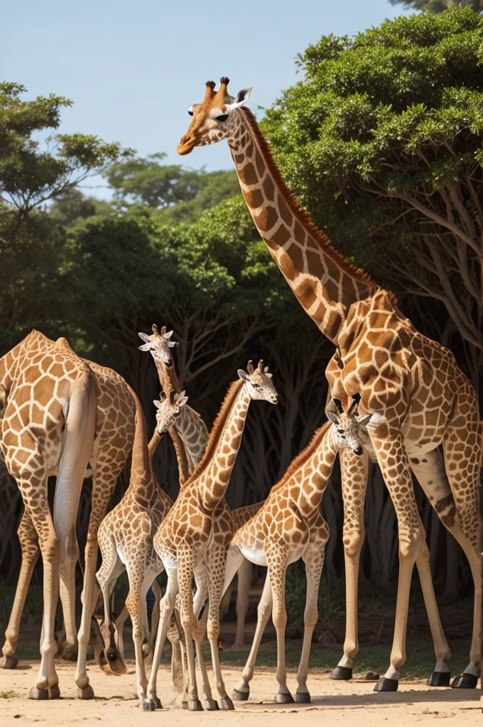 A giraffe dancing samba with other animals in Bahia