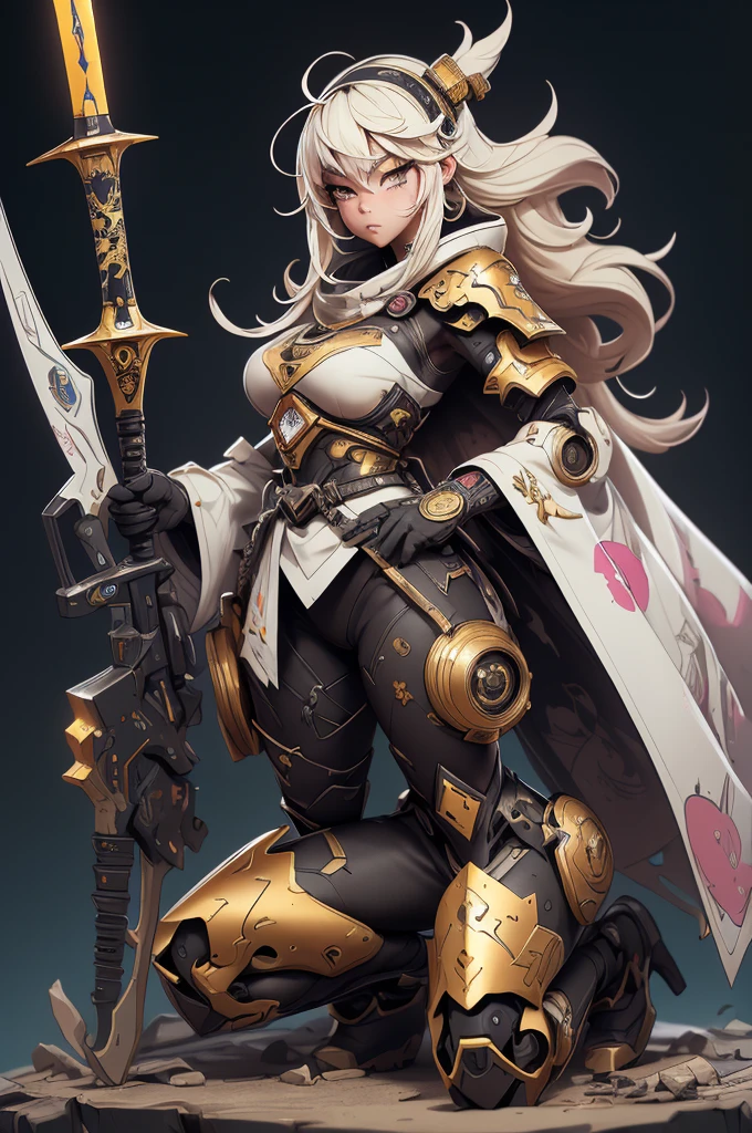 ((Best quality)), ((Masterpiece)), ((Realstic)) and ultra-detailed pchaudography, Tsuande, Pretty Girl Tsuna Jolie fille, cheveux jaune clair, parti, neon light. Elle a ((cheveux blanc)), porte un (Top Tech-Wear) et un (corde noire, motif rouge:1.2) , ((beautiful and aesthetic)), sexy, gros seins, chaud, grosse poitrine, Eigaka E6 A nomadic robot, in the desert, wearing a messy shawl, holding a staff, wearing a large metal hat, rough, rusty, dusty body, thin frame, tall, cyberpunk, Cyborg., Session surreal version of a woman kneeling on one knee holding a sword in her hand, very beautiful cyberpunk samurai, anime cyberpunk art, cyberpunk samurai, cyberpunk anime art, cyberpunk anime, cgsociety 9, technical cyberpunk anime art number, style by maciej kuciara.1girl, samurai armor, demon mask helmet, intricate ornaments, details, cool colors, metal, Egyptian details, extremely intricate details, lighting glossy realistic, trends in cgs society, glowing eyes, facing camera, neon details, surreal details, full body portraits, Japanese atmosphere, global illumination, shadows, Octane rendering, 8k, super sharp. cool ta.