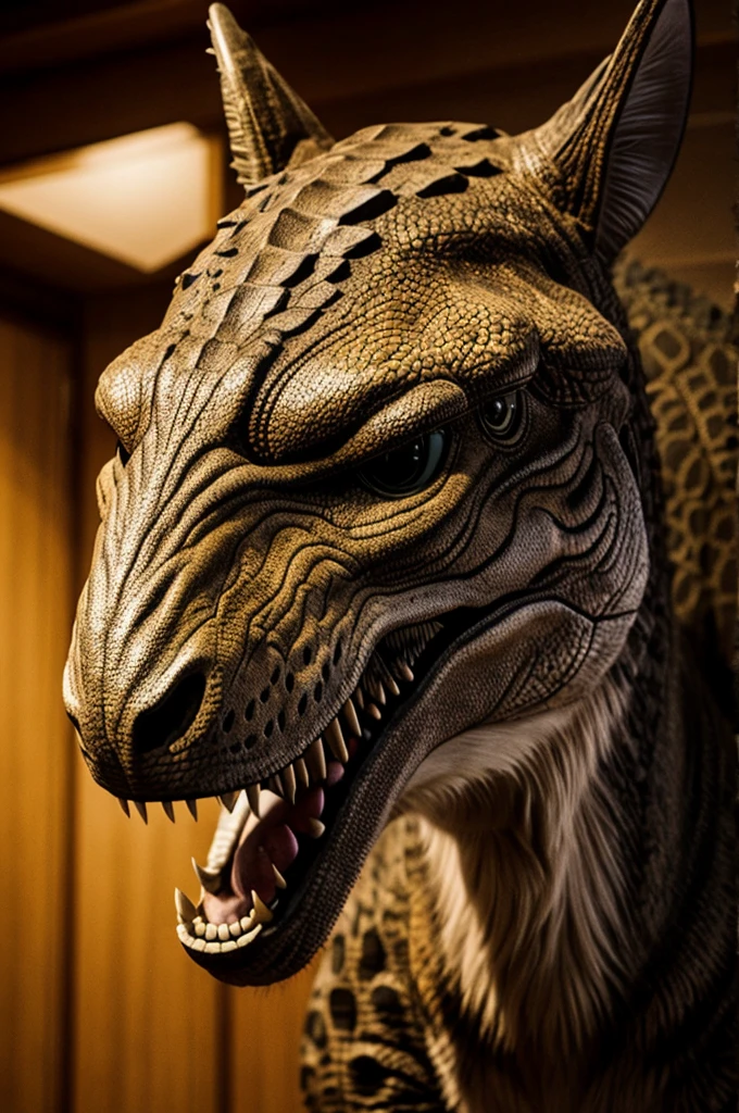 Believe me a real dinosaur with a cat head