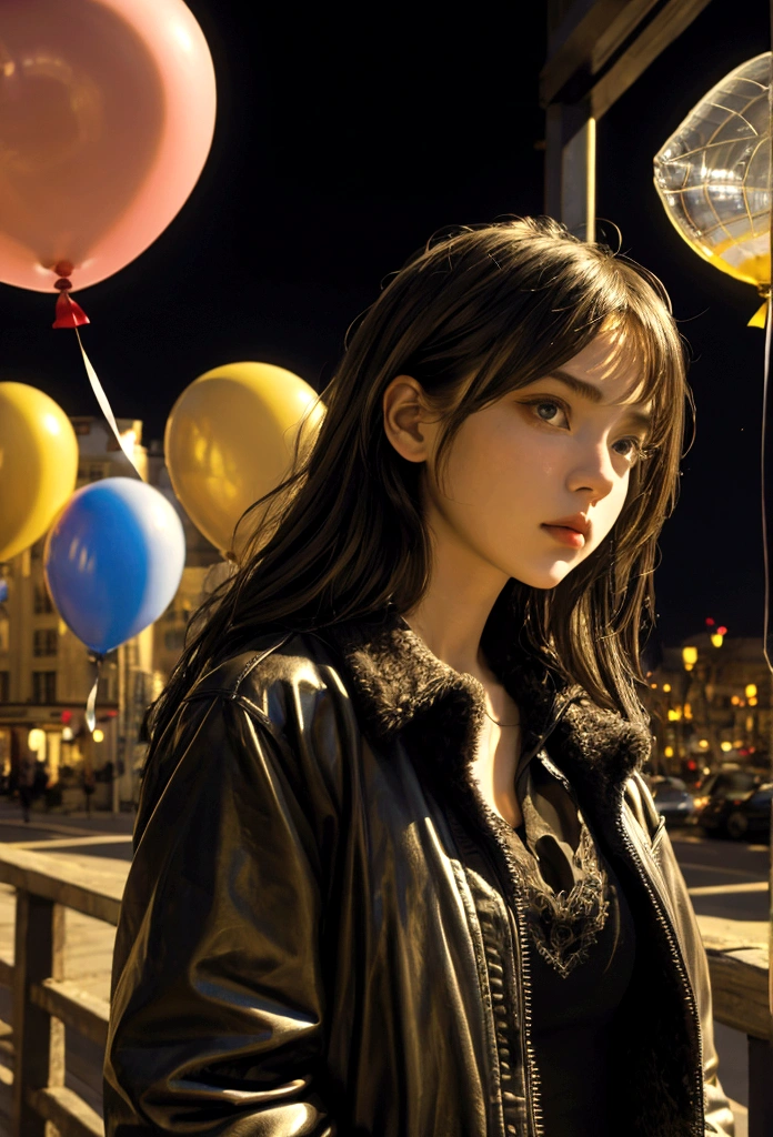 girl with balloons