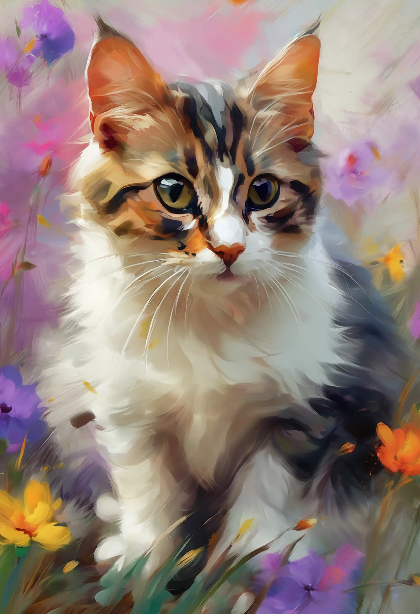 Painterly, Cute cat