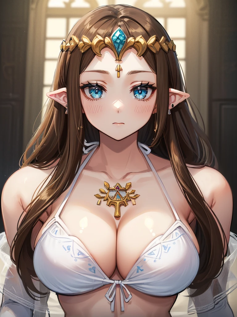 (((()))),(((Exposed shoulders))),(((Side angle))),(((Expressionless))),((((Striking a sexy pose)))))),((Upper Body)),((alone)),((),Anime art style,masterpiece,(Highest quality), (Super detailed),(Very delicate and beautiful),(alone),(detailedな顔と目),Beautiful eyes like jewels,(,(((Mature Woman,Queen))),(()),((crinoline)),,((Straight long hair)),,Cleavage,(bed),length_gloves,Very gorgeous hair accessories,、(((()))),((((Adult Expressions)))),((((Beautiful Face)))),((((dress)))),(()),(((Long Hair)))),((((Straight hair)))),((Cleavage)),((((Dark brown hair)))),Princess Zelda,((chest is slightly exposed)), ((Highest quality)),,(Very detailed) ,(((((White Bikini))),(()),Brown Hair,, ((Highest quality)), (Very detailed),((detailed)),(((pray))),Nintendo, The Legend of Zelda),,((alone)), ((Highest quality)), (((Portrait of a single person))), ,