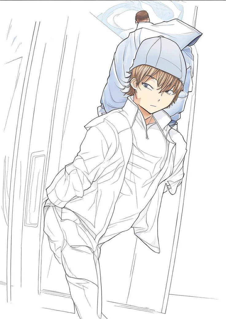Changed his clothes into sports clothes