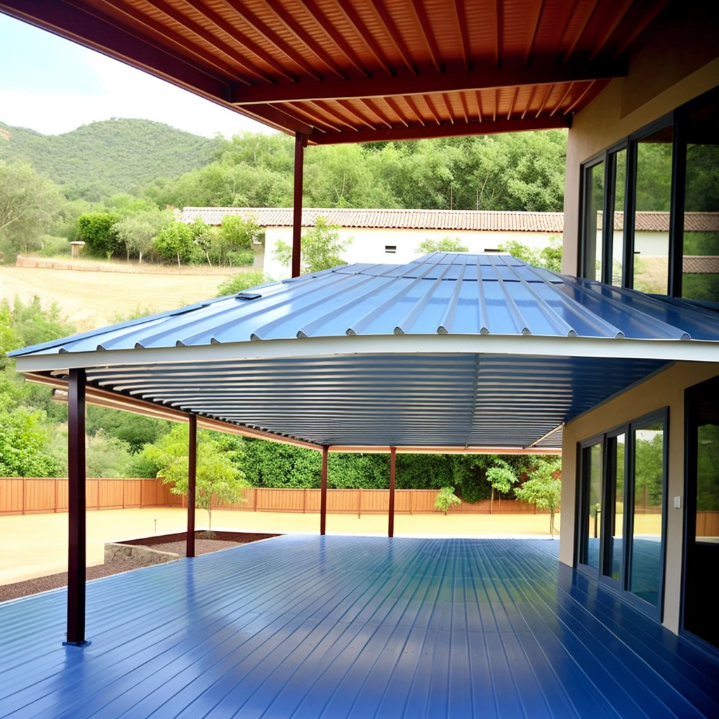 Heat Protection for Roof Floors: Smart Solutions to Heat Protection for Roof Floors: Smart Solutions to Keep Your Home Cool! Use roofing sheets.
Compared to other types of roofs, the construction of heat-resistant corrugated iron roofs is much simpler. Normally, constructing a terrace roof only takes about 2 days and almost any unit can do it because it does not require high technology. There are many different types of corrugated iron roofs. However, we recommend that you choose heat-resistant corrugated iron for your terrace because it helps block the sun, wind, and rain. With a heat-resistant corrugated iron roof in the summer, the room below the terrace will become much cooler. In this case, it is rarely possible to utilize the roof space for other functions.
