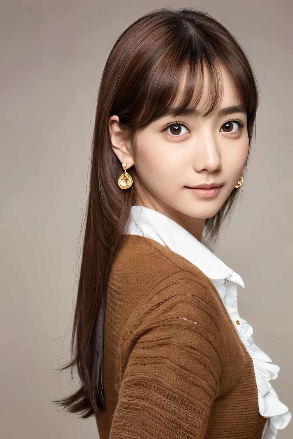 (8k, RAW photos, top quality, masterpiece: 1.2), ultra detailed, super resolution, (real photos: 1.37), portraits, high definition RAW color photos, professional photos, official art, highly detailed CG Unity 8k wallpapers, beautiful Japanese woman, {30|40} years old, highly detailed faces, Highly detailed eyes, highly detailed skin, Highly detailed nose, Highly detailed mouth, Perfect anatomy, Highly detailed background, Highly detailed clothing, One Girl, housewife, realistic body, white skin, radiant skin, slender body, very thin waist, handsome body, brown hair, {short|long} hair, (blunt bangs:1.2), cute face, slight smile, Realistic Face, outfits with a daring design, Earrings, Camera Gaze, Cowboy Shot, Standing Figure, Dynamic Lighting,