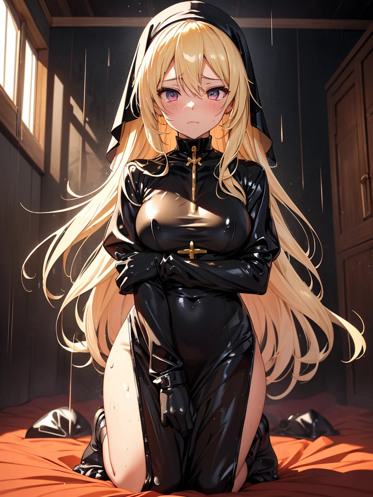 saliva,　(((pee))), urination, hood, jacket, (((body suit))), black clothes, black wear, (((black tights))), weapon, cowboy shot, (((blindfold))), beautiful face, masterpiece, super fine illustration, ultra high res, masterwork, best quality, cg unity 8k wallpaper, official art, ultra detailed, squatting, full face blush, smile broadly, evil smile, fucked silly, vulgarity, rape face, open legs, groin, spread legs, head to toe, super detailed skin, (((open mouth, stick out tongue, long tongue, tongue out, tongue))), gleaming skin, oil skin, shiny skin, breasts, black loafers, groin focus, happy, (((bangs))), clothed,　(((open legs))), groin, (((spread legs))), squatting, string panties, (((breasts skin tight))), outdoor, road background, Alleyway,frown, furrowed blow, Street light, shiny background, asphalt, tightly gloves, black gloves, shiny clothes, pantyhose, 　((((((hands on the ground)))))), (((spiked animal collar))), wet skin,, full body, midnight, black night sky, symmetrical bangs, (((paw pose))), clenched hands, perfect proportion, perfect anatomy, perfect body, nice body, harness bondage, nsfw, torso, double hair pin of symmetrical bangs, (((5 finger))), perfect fingers, beautiful fingers, clenched hands, (((long hair, back hair))), detailed fingers, perfect hands, symmetrical arms, beautiful hands, detailed hands, perfect anatomy, perfect body, perfect proportion, nice body, palm of the hand, orgasm, accurate hands, accurate fingers, (((viewer holding chain leash, chain leash, animal collar connected chain leash, one connected chain leash, very long chain leash, one chain pull))),