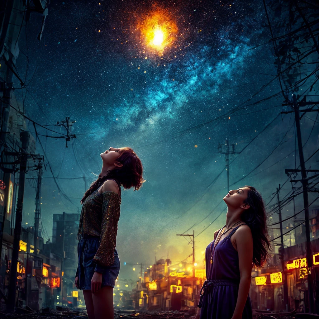 Use a palette of deep blues and purples for the shadows and despair, transitioning to vibrant golds and oranges to symbolize hope and strength. Centralize the image of a young girl standing tall with a fierce, determined expression, surrounded by a soft, glowing light. The background should depict a forgotten street, transitioning from a dark, abandoned area to a bright, hopeful horizon. Incorporate subtle, symbolic elements like a phoenix rising or a small, flickering flame that grows in intensity around her. Ensure the art style is both realistic and slightly fantastical to evoke a sense of triumph and resilience.
。 High resolution, masterpiece, Highest quality, Intricate details, Very detailed, Clear focus, Delicate skin, practical skin texture, texture, Delicate eyes, Professional, 4K, Shot with Canon, 85mm, Shallow and deep, Kodak Vision Color, Exactly, Very detailed, photograph_\(Extremist\), photographpractical, practical, Post-processing, Maximum details, Roughness, Real Life, Extremist practical, Photorealism, photographgraphy, 8K Ultra HD, photographgraphy