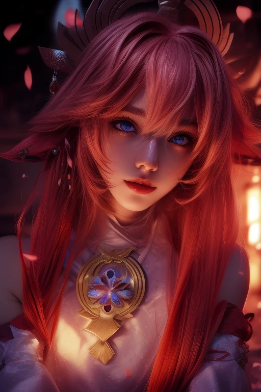 High-quality beautiful eyes, Beautiful face, high quality face, dark sky, Thin, Wet waist, a slim body, model appearance, confusion, sexuality, Cute beautiful anime woman, Detailed digital anime art, Beautiful anime girl, Beautiful anime girl, Anime with small details, Best quality, masterpiece, ultra detailed, Beautiful, A high resolution, original,CG 8K ультраrealistic, perfect work of art, Beautiful face, Facial cleanliness, skin, гиперrealistic, ultra detailed, detailed eye, dramatic lighting, (realistic) realistic, Full HD, Best quality, Best quality, Beautiful lighting, (8k wallpapers with extremely detailed computer graphics), high detail, sharp focus, The art of dramatic and photorealistic painting., прекрасная smile, Facial cleanliness, skin, гиперrealistic, ultra detailed, detailed eye, dramatic lighting, (realistic) realistic, Full HD, Best quality, Best quality, Beautiful lighting, (8k wallpapers with extremely detailed computer graphics), high detail, sharp focus, The art of dramatic and photorealistic painting., (masterpiece, Best quality)masterpiece, Best quality, 1 girl, (Ulzzang-6500:0.7), k-pop idol, Yae Miko, cut off sleeves, bare shoulders, pink hair, long hair, japanese clothes, Best quality, (Drawing:1.5), (hair ornament:1.35), jewelry, purple eyes, earrings, breast, tory, Cherry blossoms, lantern light, depth of field, detailed face, face focus, tape_undercut, (Looking at the viewer:1.25), unconventional miko, блестящая skin, long sleeves, smile, thin lips, computer graphics games, hands on lips, East Asian architecture, (blurred background:1.2), Sitting, upper body,