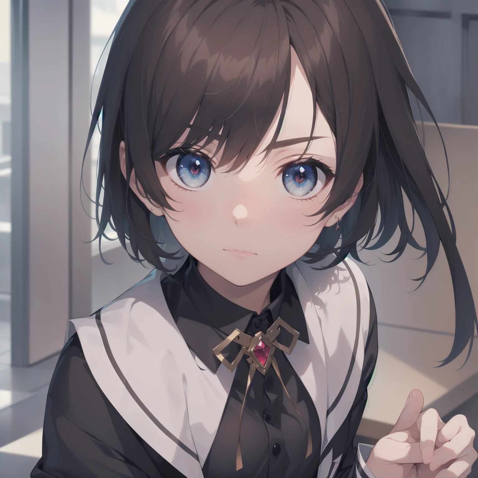 ultra-absurdres-Top quality by artist God, ultra-detailed, high resolution, anime moe artstyle, best anime 8k konachan wallpaper, pixiv contest winner, pool:2810, perfect anatomy,break, 1girl, (Please draw a girl walking sleepily to school alone. )break,(Solo,little female, 13-year-old:1.3),Full limbs, complete fingers,a junior high school student, (very short hair), short cut, flat chest, , small butt, small black eyes, beautiful detailed eyes, well-proportioned iris and pupils, expressive eyes, highres detailed hair, soft expression, salor school_uniform, sailor collar, serahuku, bow, pleated skirt,(Detailed Lighting), (Detailed background), in the School commute route. break,super detailed skin, Best cinematic lighting powered by famous artist, 8k,beauty illustration,photoshop_(medium),very aesthetic,break,((artist:sincos )), artist:clamp ,artist:carnelian ,artist:kantoku ,