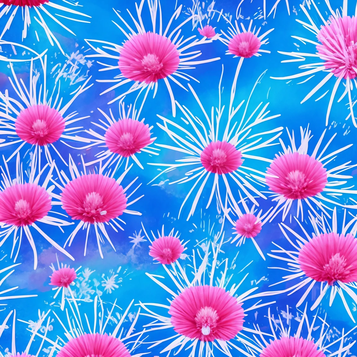 (expressionism artist:1.3), versatile light sky blue, pink, thistle colors art design, ideal for stickers, t-shirts, posters, thick wide brush strokes